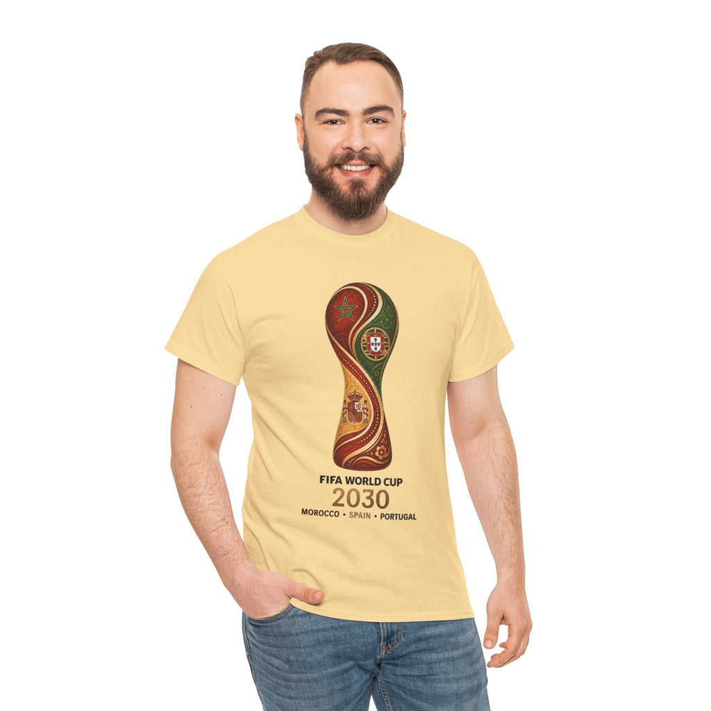 FIFA World Cup 2030 Trophy T-Shirt — Morocco Spain Portugal Official Design