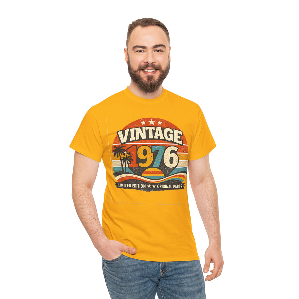Vintage 1976 T-Shirt — Retro Beach Graphic "Vintage 1976" Birthday Tee