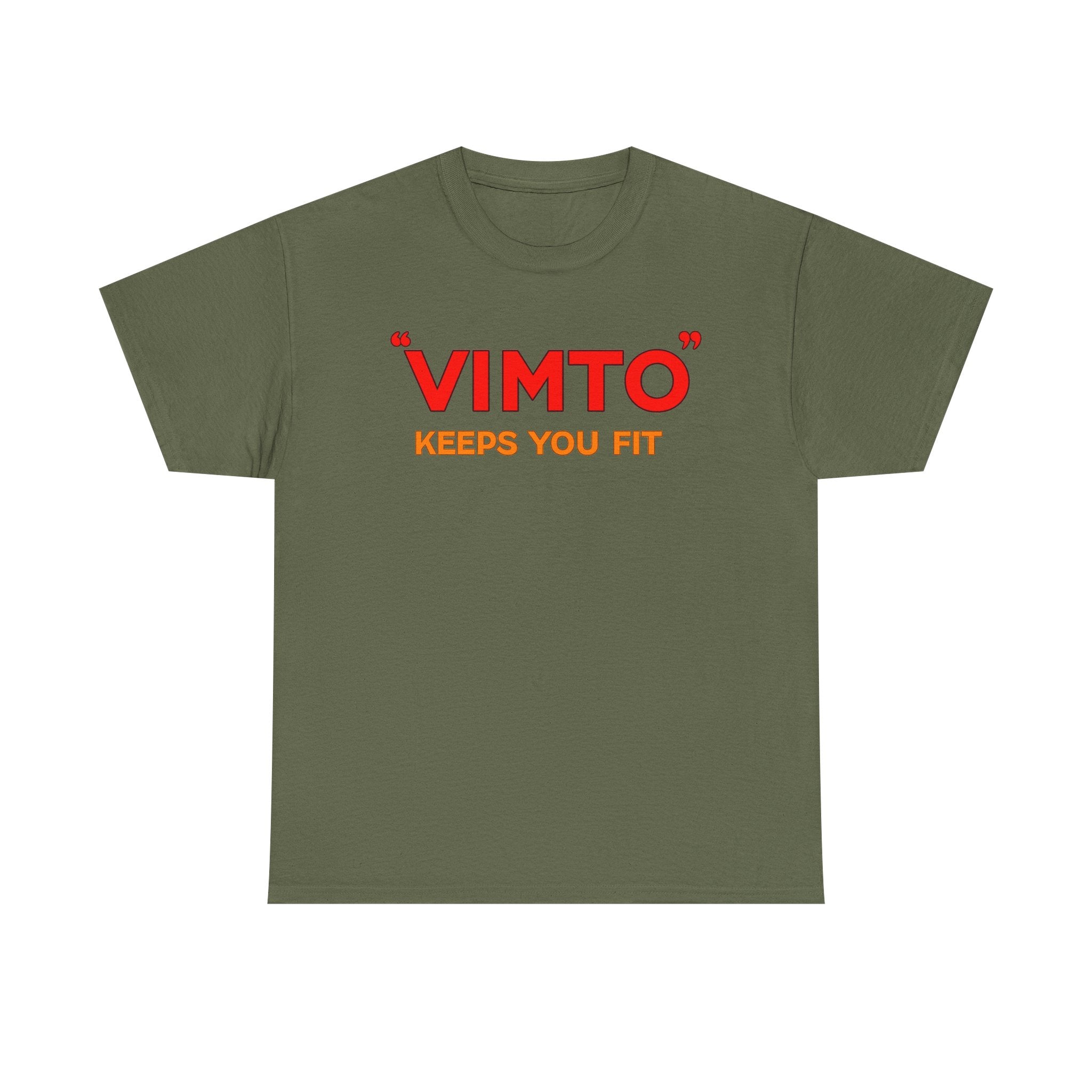 VIMTO "Keeps You Fit" Graphic Tee — Retro Beverage Logo T-Shirt