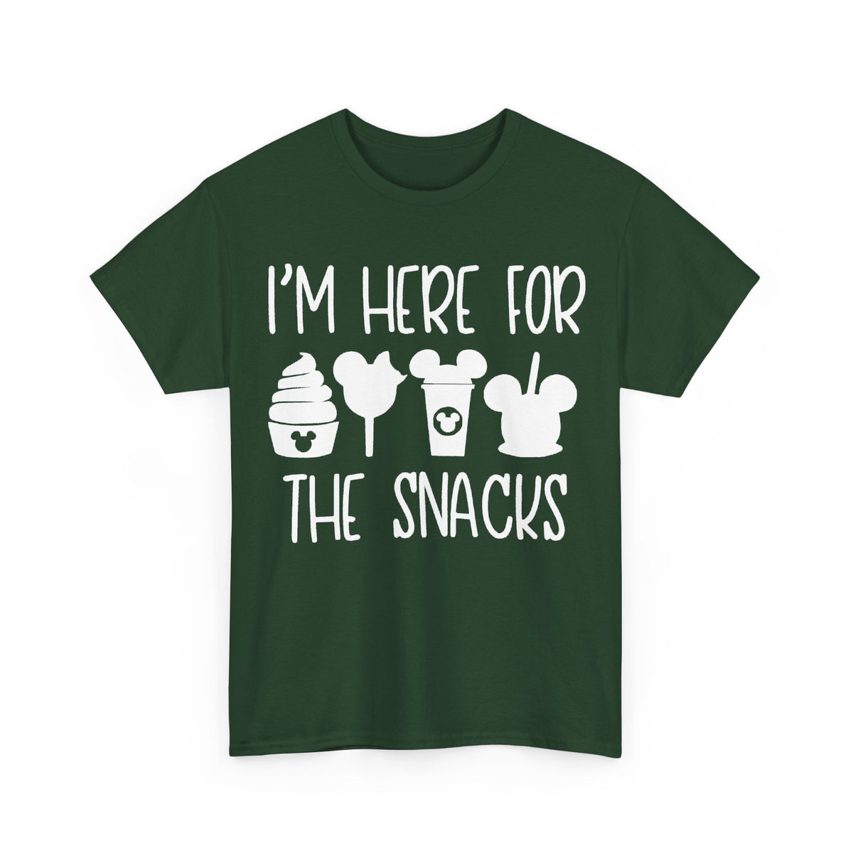 I'm here for the snacks Unisex Heavy Cotton Tee