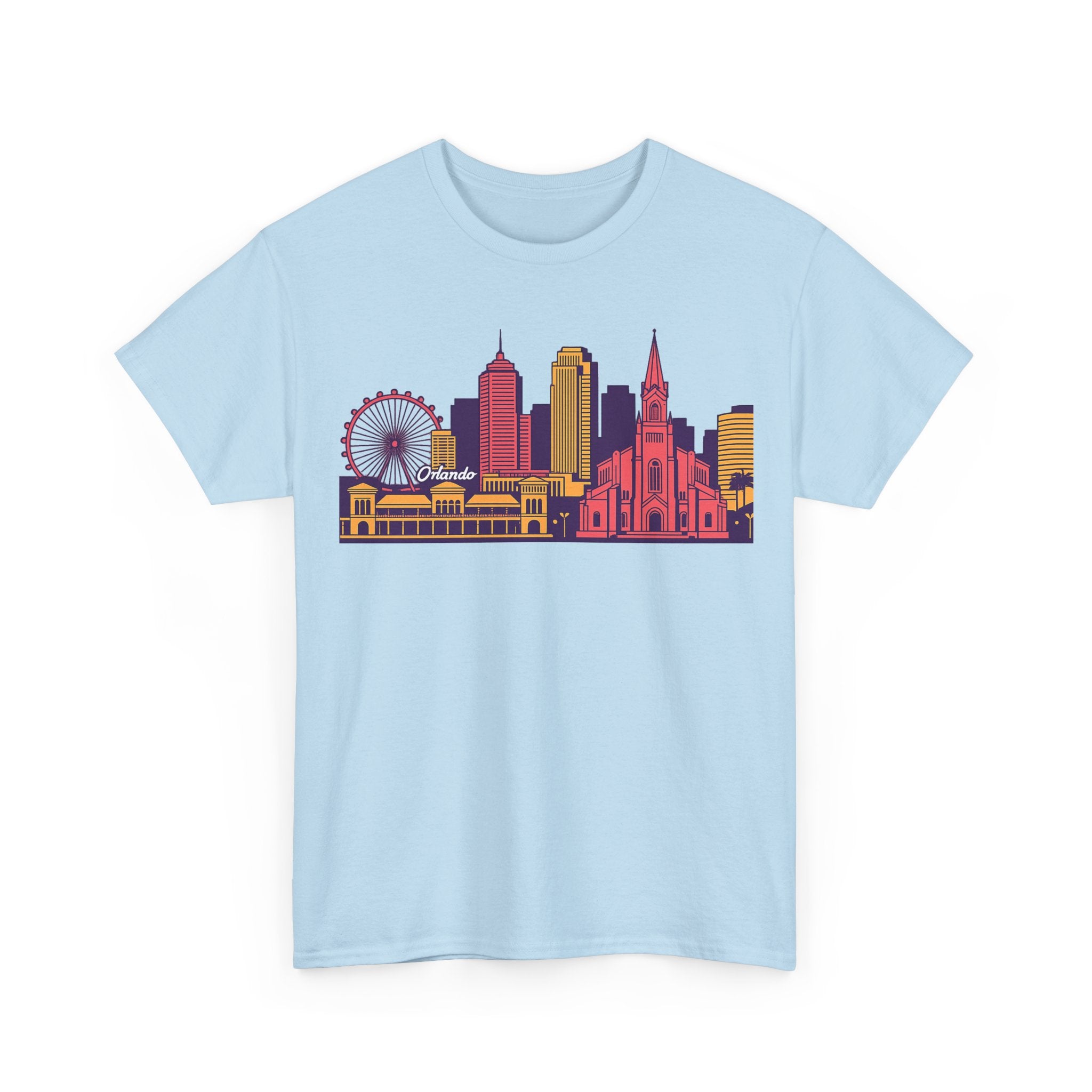 Orlando City Skyline T-Shirt — Colorful Urban Landmark Graphic Tee
