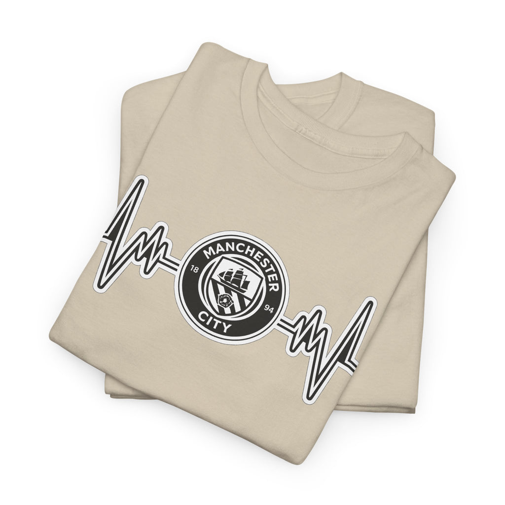 Manchester City Heartbeat Logo T-Shirt — Emergency Medical Services Pulse Tee