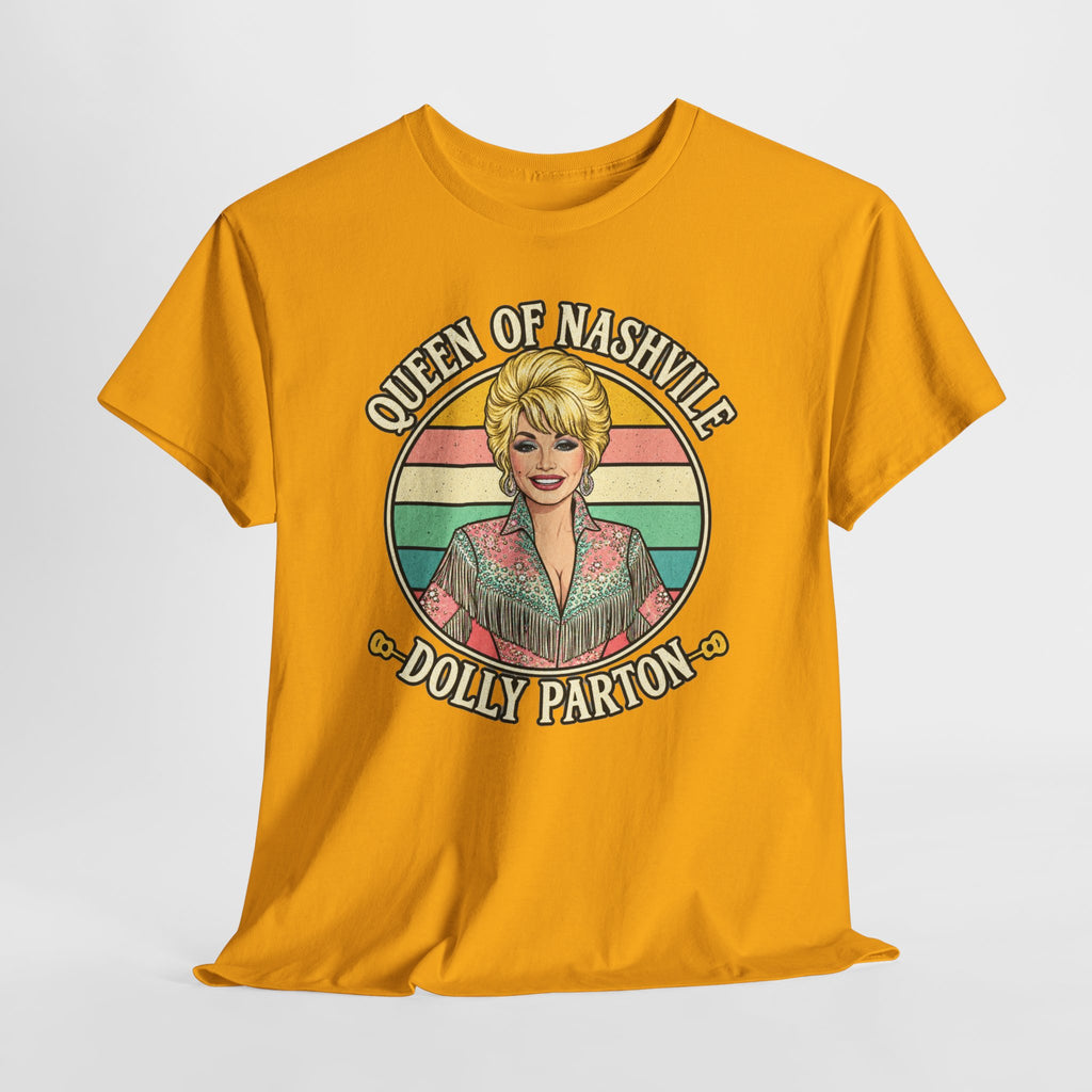 Queen of Nashville Graphic Tee — Dolly Parton Retro Portrait Shirt