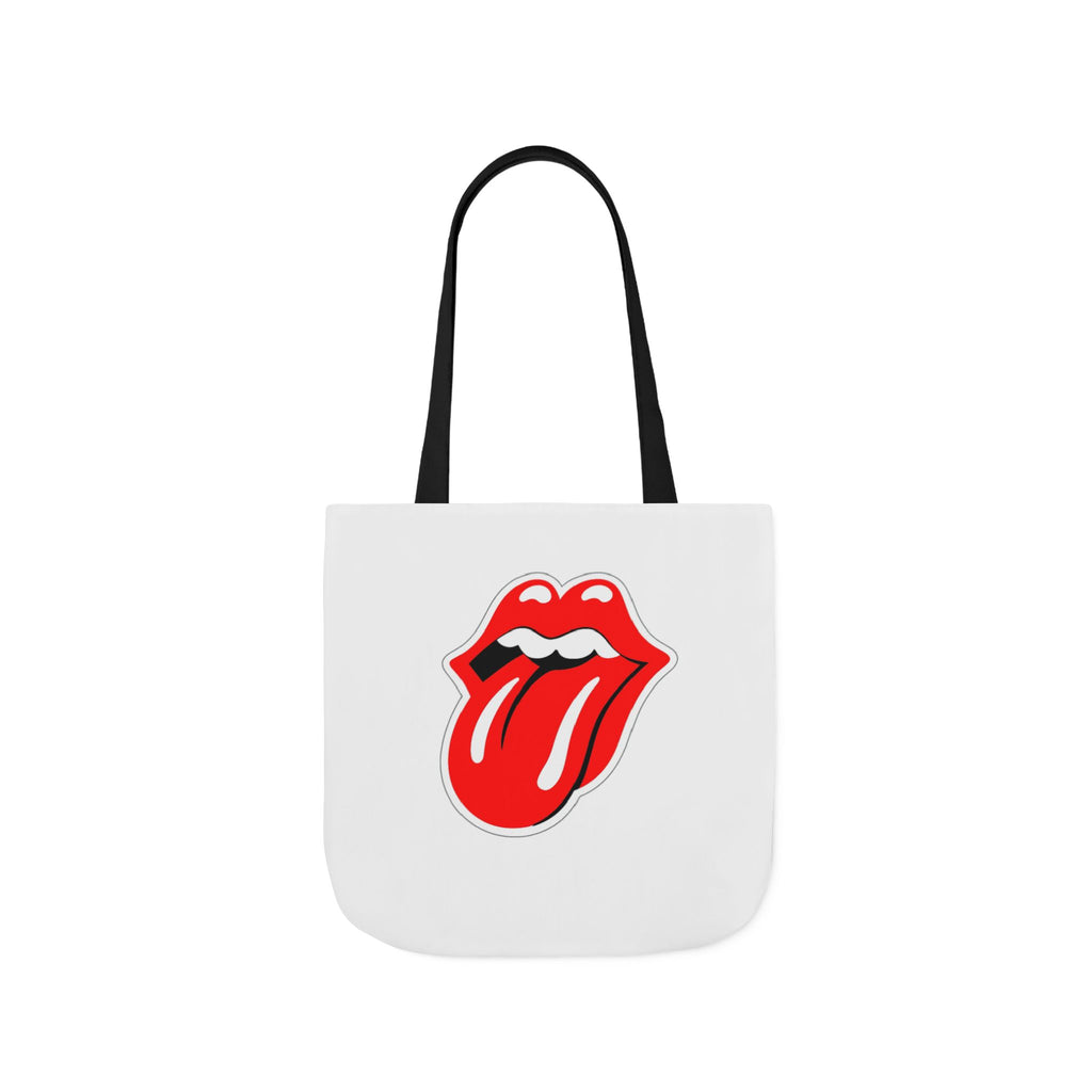 Rock & Roll Tongue Canvas Tote Bag — Retro Lip Graphic
