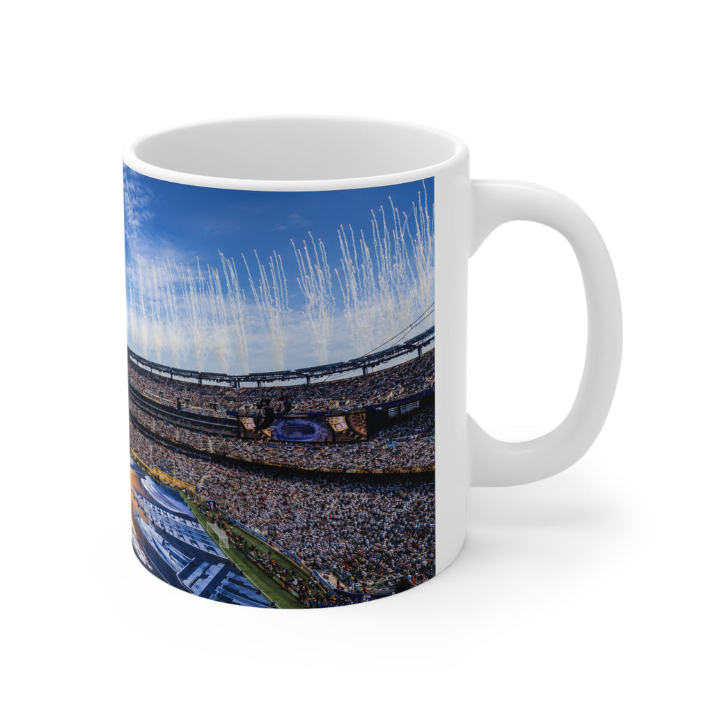 World Cup Final 2026 Stadium Celebration Ceramic Coffee Mug — Panoramic Crowd & Fireworks 11oz/15oz