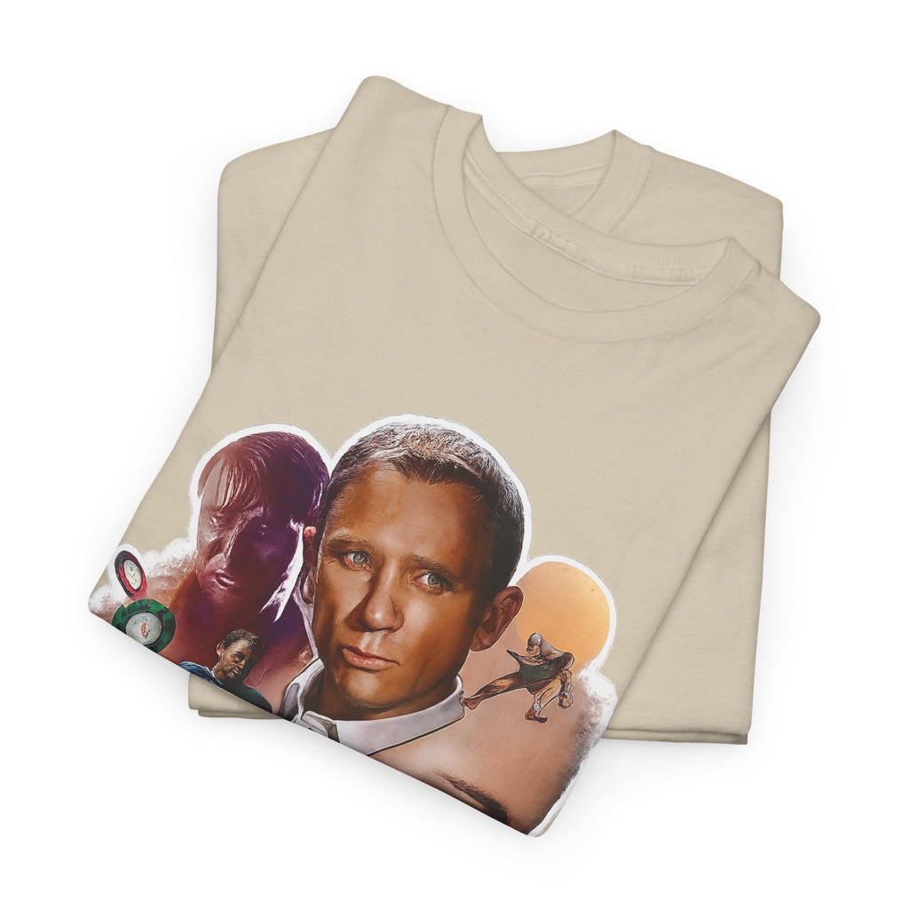 Jame Bond Movie Collage T‑Shirt — Vintage Film Noir Portrait Tee