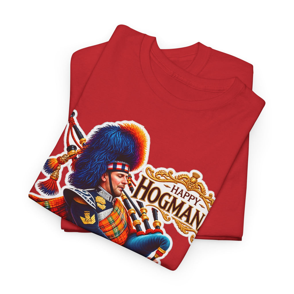Hogmanay Bagpiper T‑Shirt — Happy Hogmanay Scottish New Year Tee