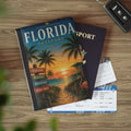 Florida Passport Cover — Vintage Sunset Beach Travel Holder