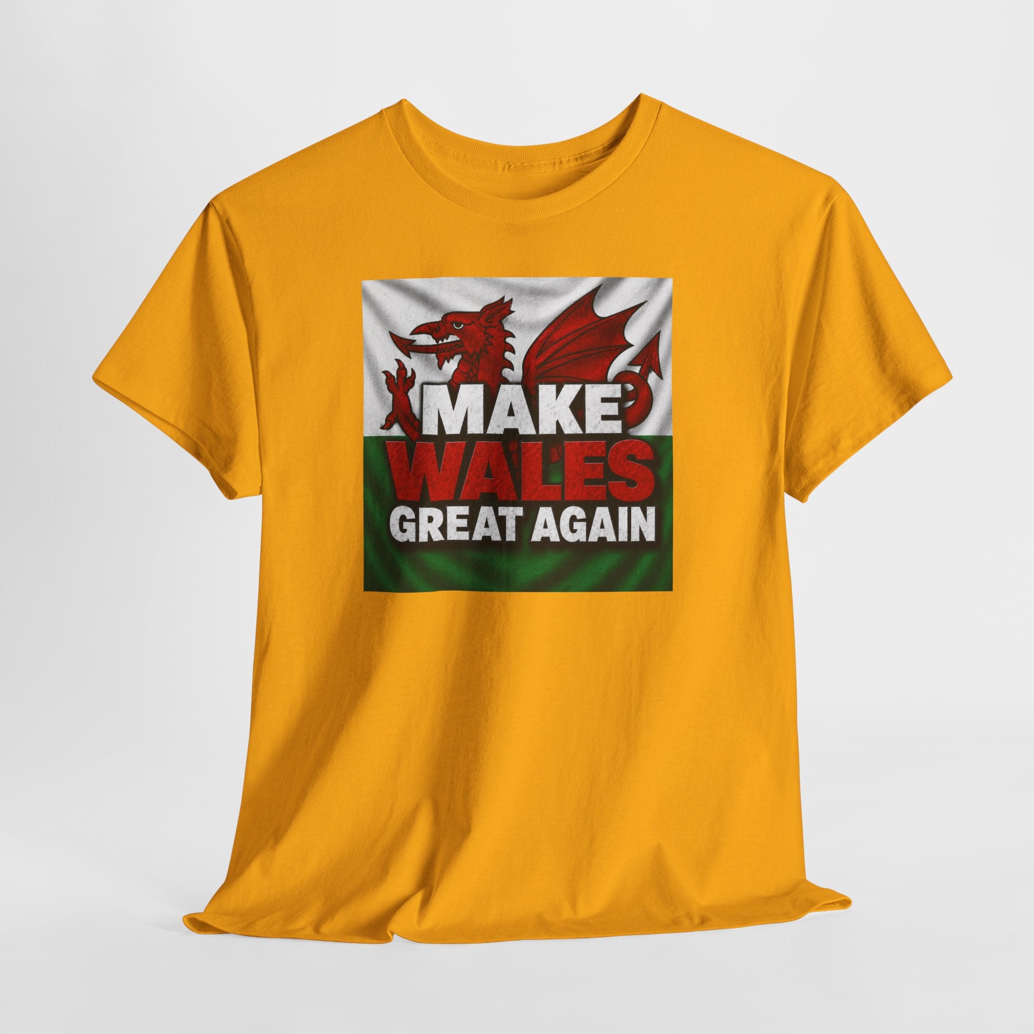 Make Wales Great Again T-Shirt — Welsh Flag Dragon Political Slogan Tee