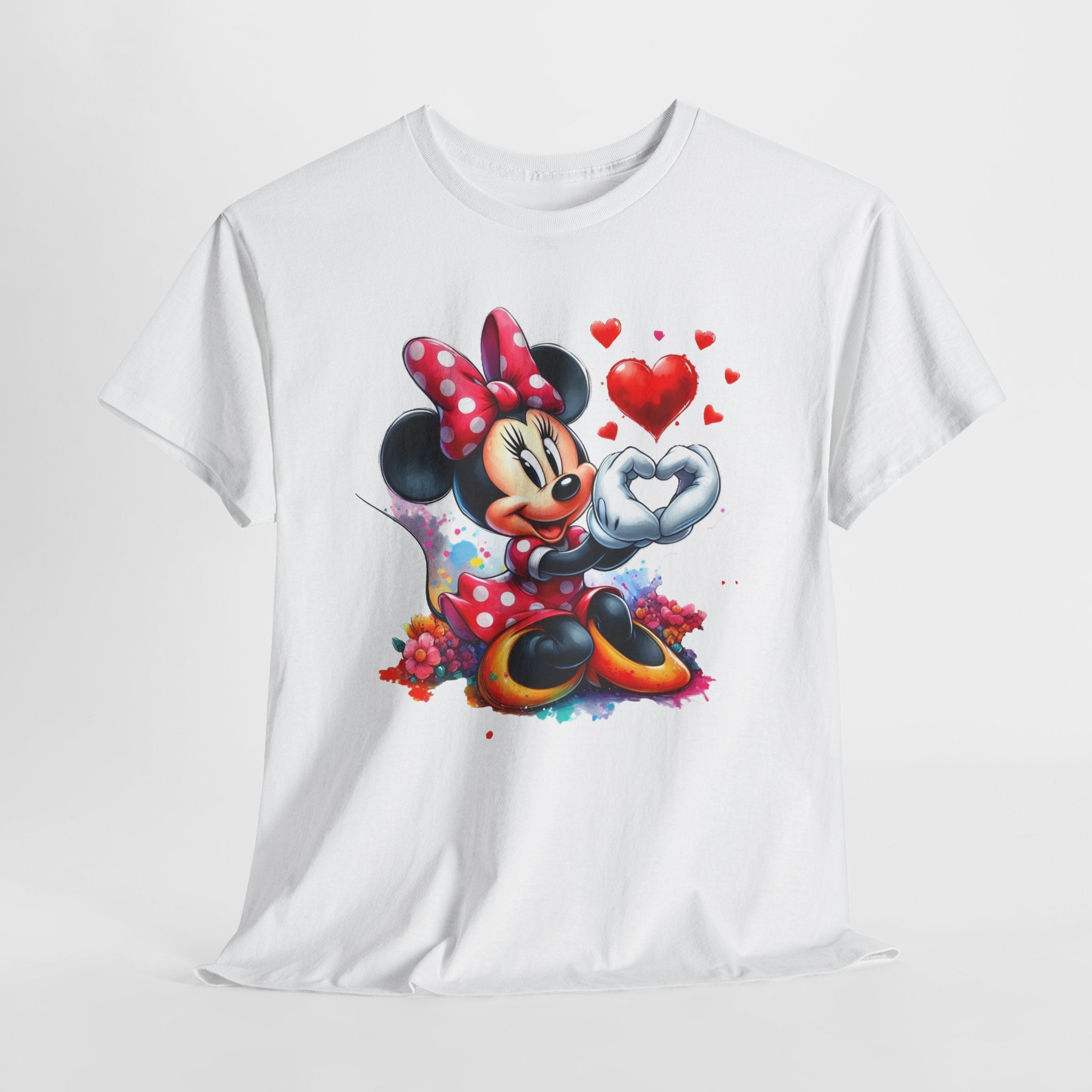 Minnie Mouse Heart Tee — Cute Valentine’s Graphic T-Shirt