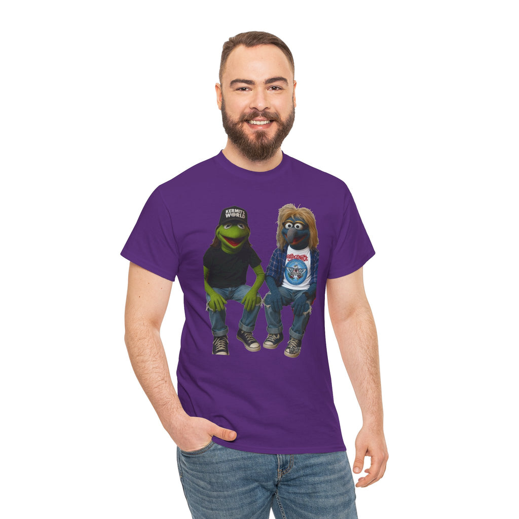 Kermit & Gonzo Waynes World Inspired Character Graphic T-Shirt