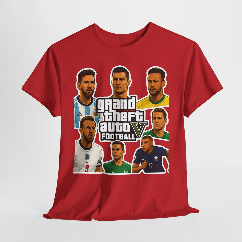 Graphic Tee — 'Grand Theft Auto V Football' Soccer Players Collage Shirt