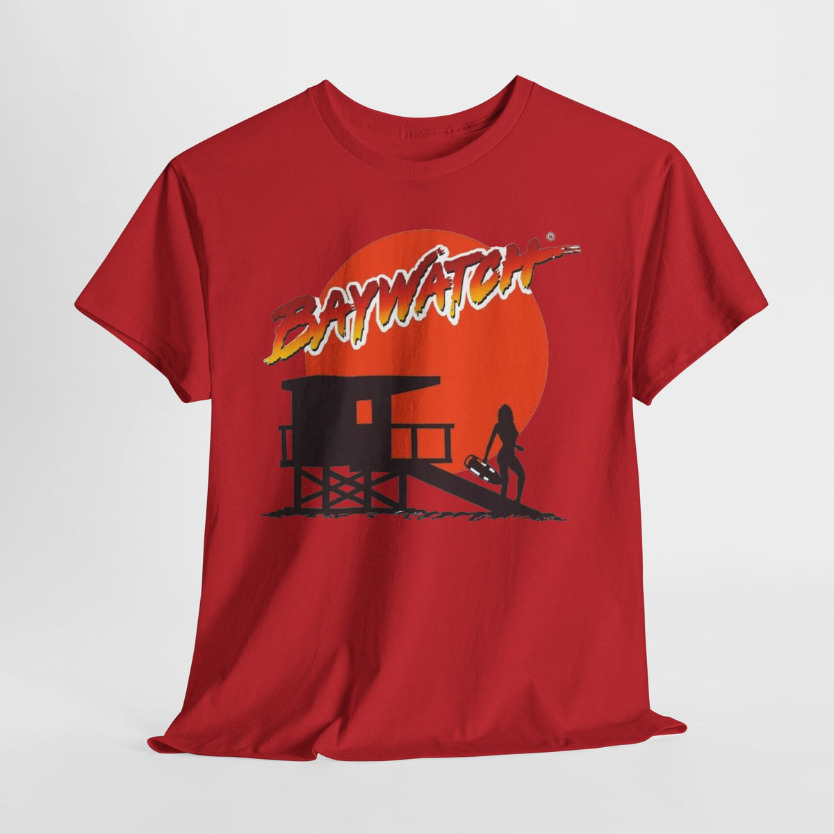 Baywatch Lifeguard Sunset Cotton T-Shirt