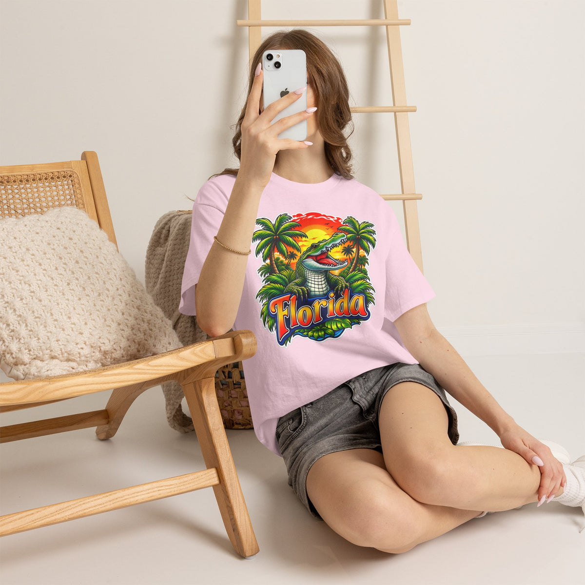 Florida Gator Sunset T-Shirt — Tropical Palm Beach Vacation Tee