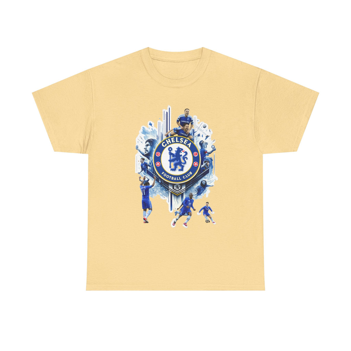 Chelsea FC Crest Players T-Shirt — Blue Football Fan Tee