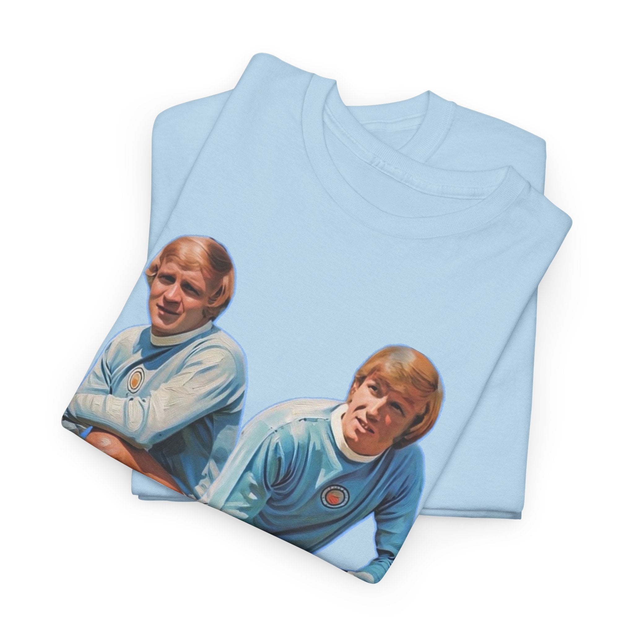 Franny Lee and Colin Bell Manchester City Retro Soccer Players T‑Shirt — Vintage Football Graphic Tee