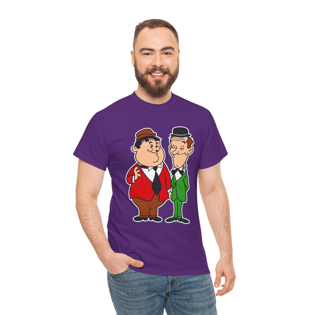 Comedy Duo Vintage Cartoon Cotton T-Shirt