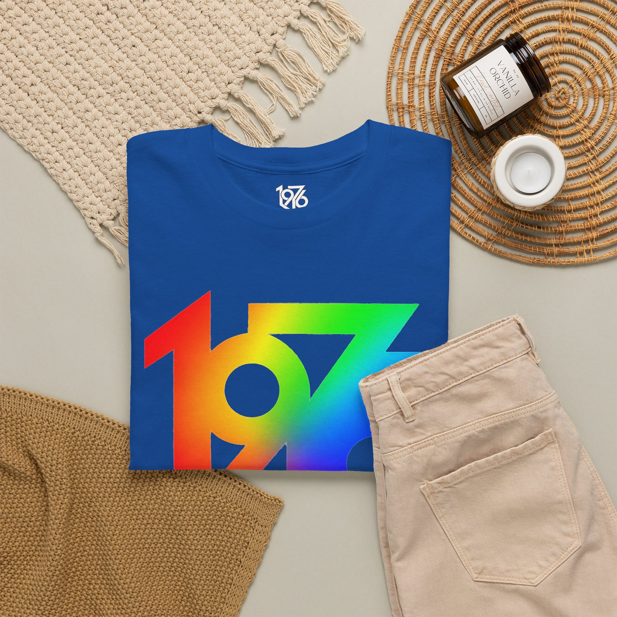 1976 Collection Rainbow Retro Tee / Cotton T-Shirt