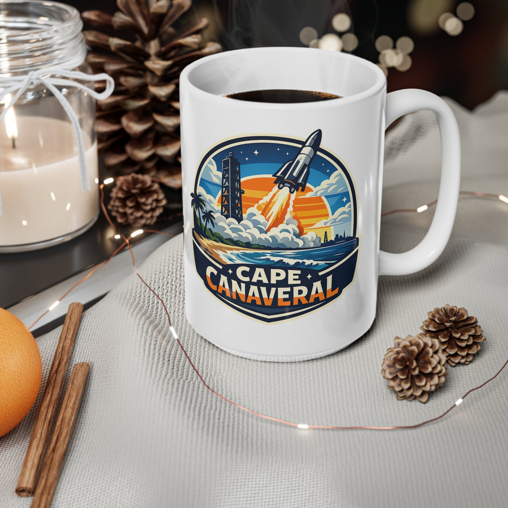Cape Canaveral Ceramic Coffee Cups, 11oz, 15oz