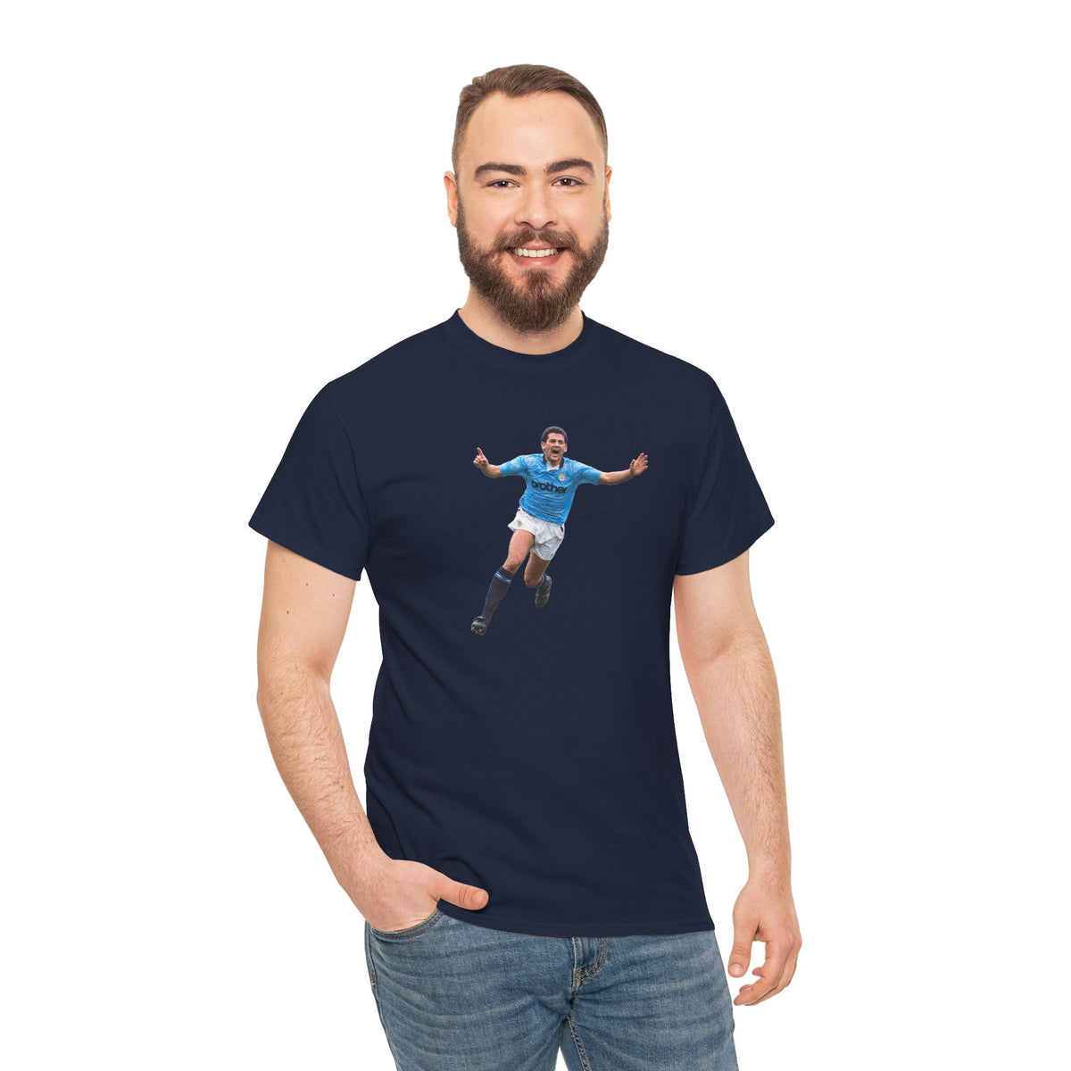 David White Manchester City Legend Cotton T-Shirt