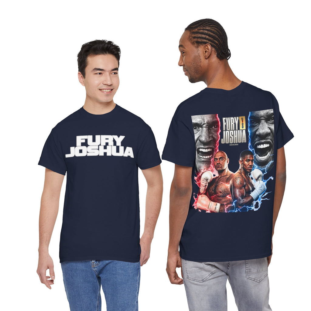 Fury vs Joshua Boxing Cotton T‑Shirt — Heavyweight Fight Night Tee
