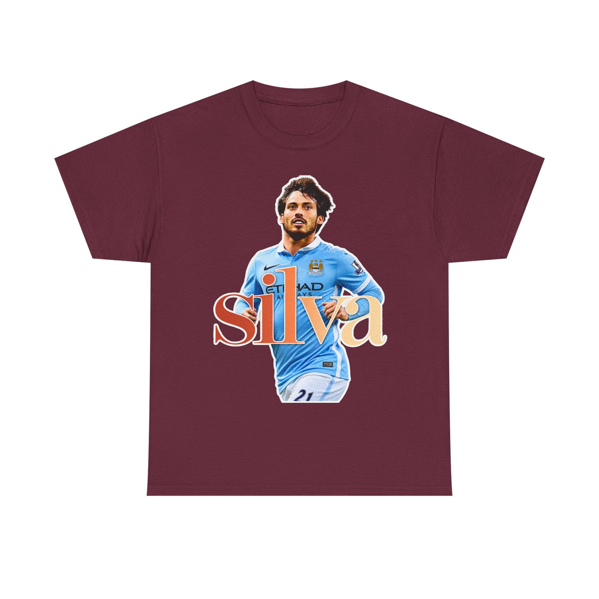David Silva Manchester City Soccer Player Graphic Tee — Retro Football Fan Shirt