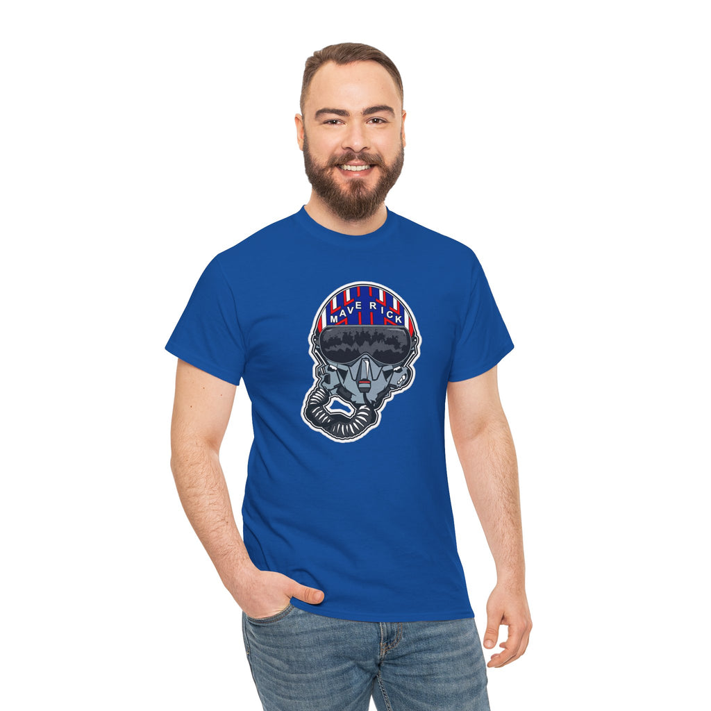 Skull Pilgrim Tee — Retro Striped 'Maverick' Helmet Graphic Shirt