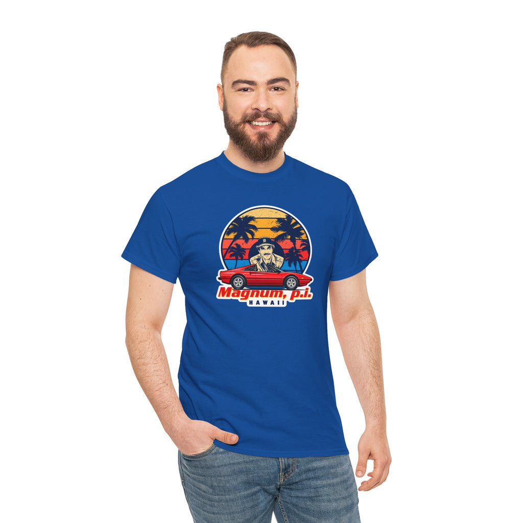 Magnum P.I. Hawaii Retro Sunset Cotton T-Shirt / Tee