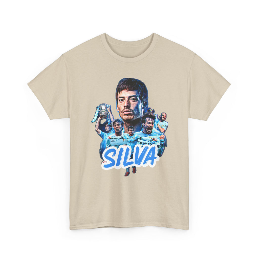 David Silva Manchester City Soccer Tee — Classic Player Portrait Football Shirt