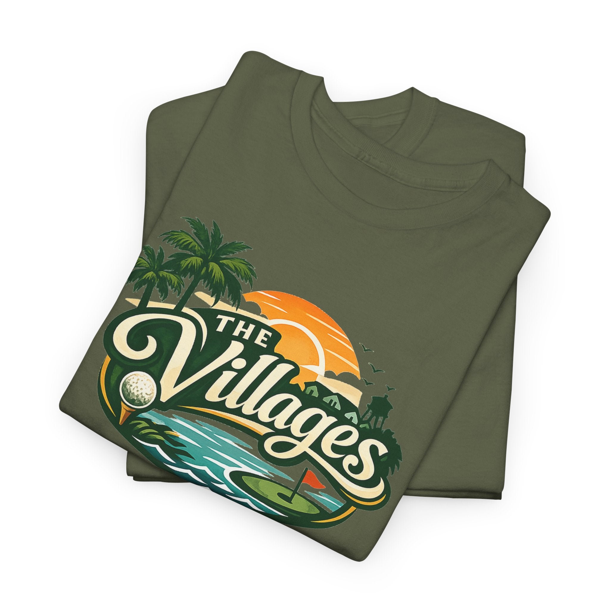 The Villages of Florida Sunset Logo Tee - Florida Palm Beach Retro T-Shirt