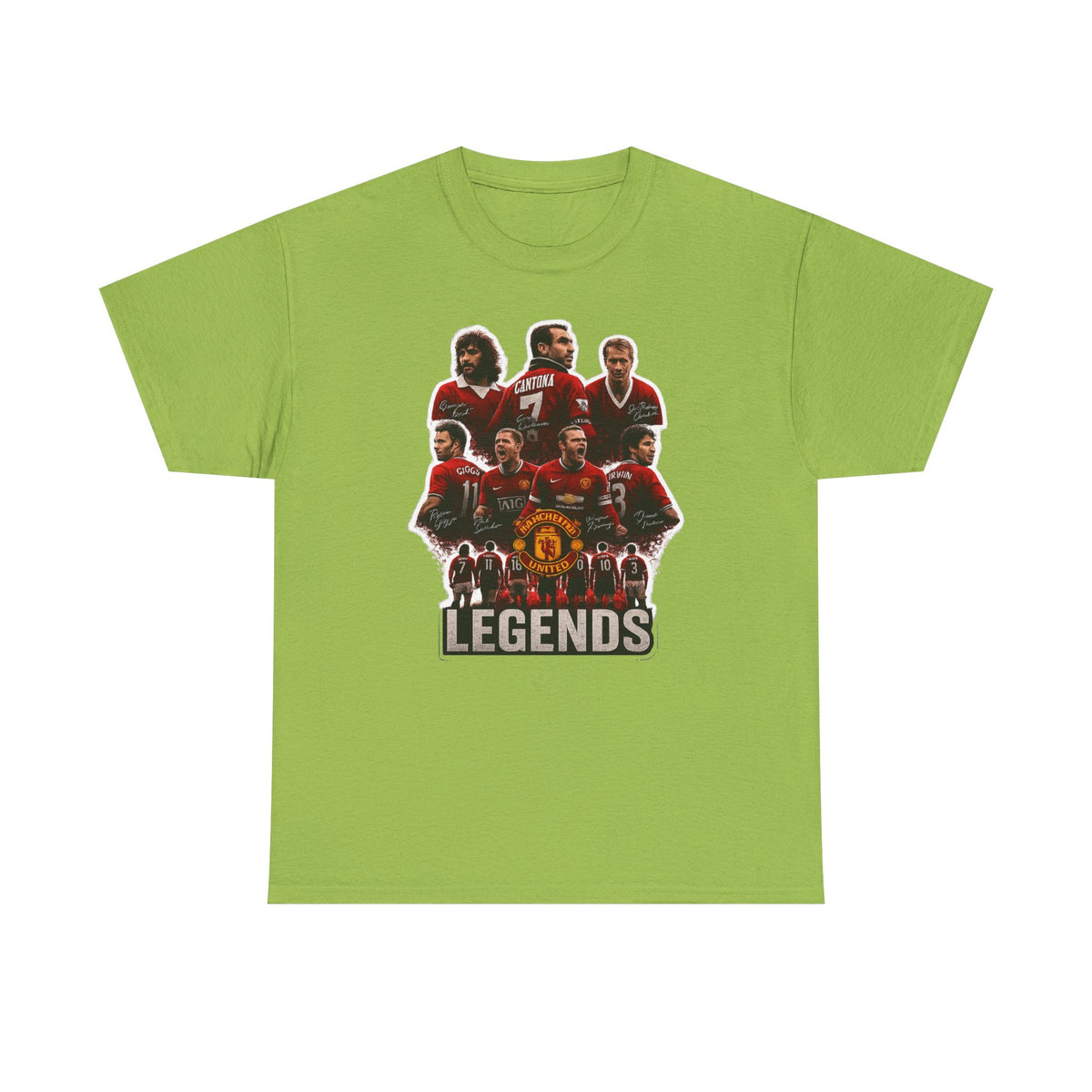 Manchester United Legends Football Team Tee — Retro Manchester United Players Graphic Shirt