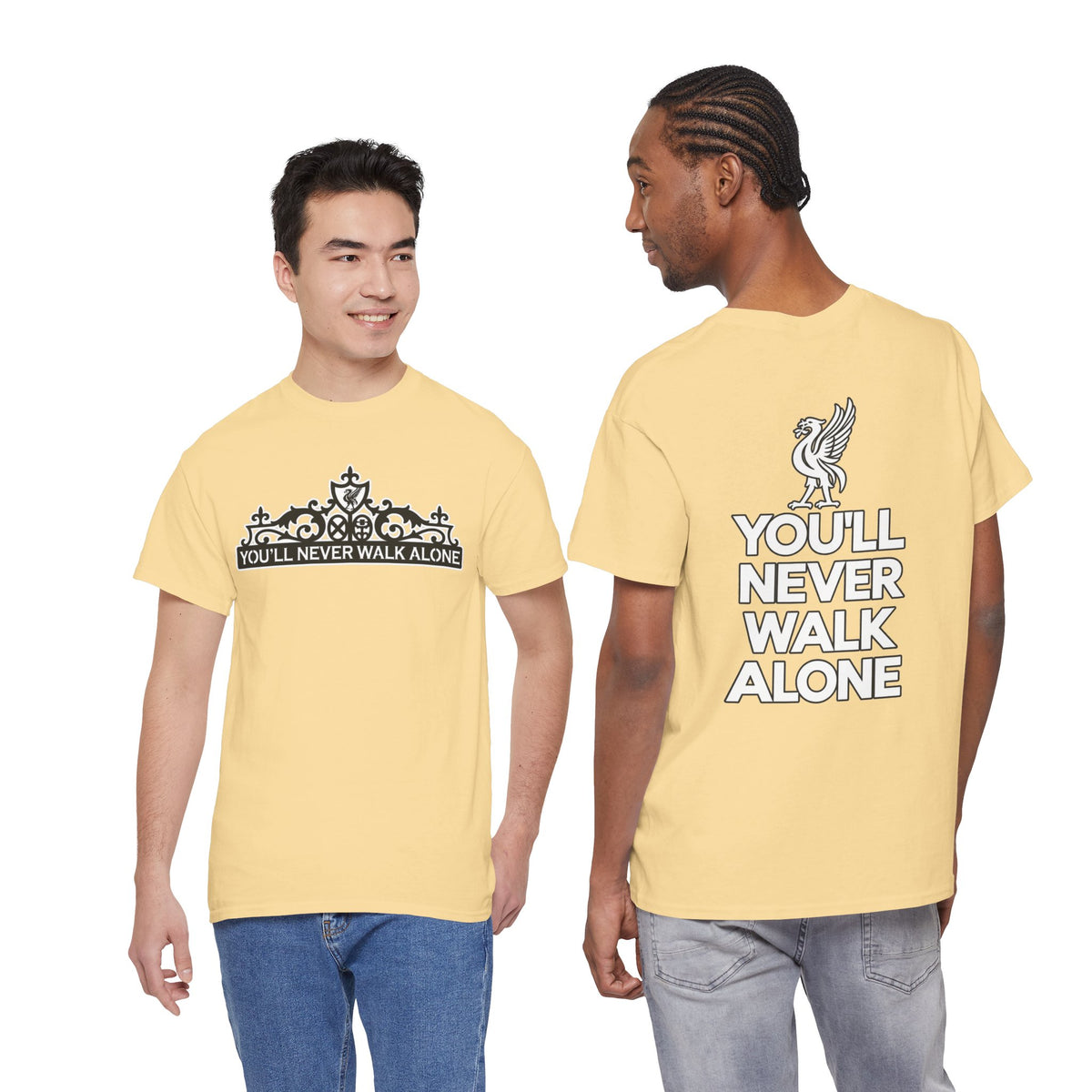 You'll Never Walk Alone T‑Shirt — Liverpool FC Crest Cotton Tee