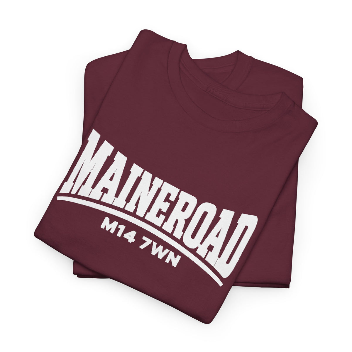 Maine Road Manchester City Cotton T-Shirt — M14 7WN Maine Graphic T-Shirt