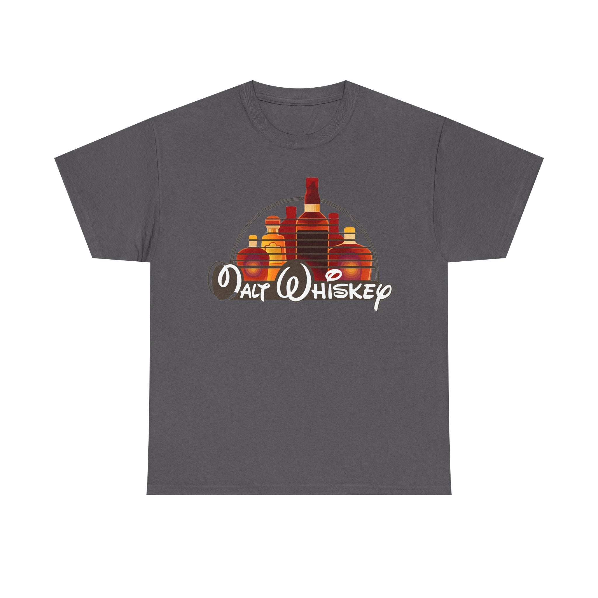 Whiskey Bottle Graphic Tee — Walt Whiskey Retro Bar Shirt