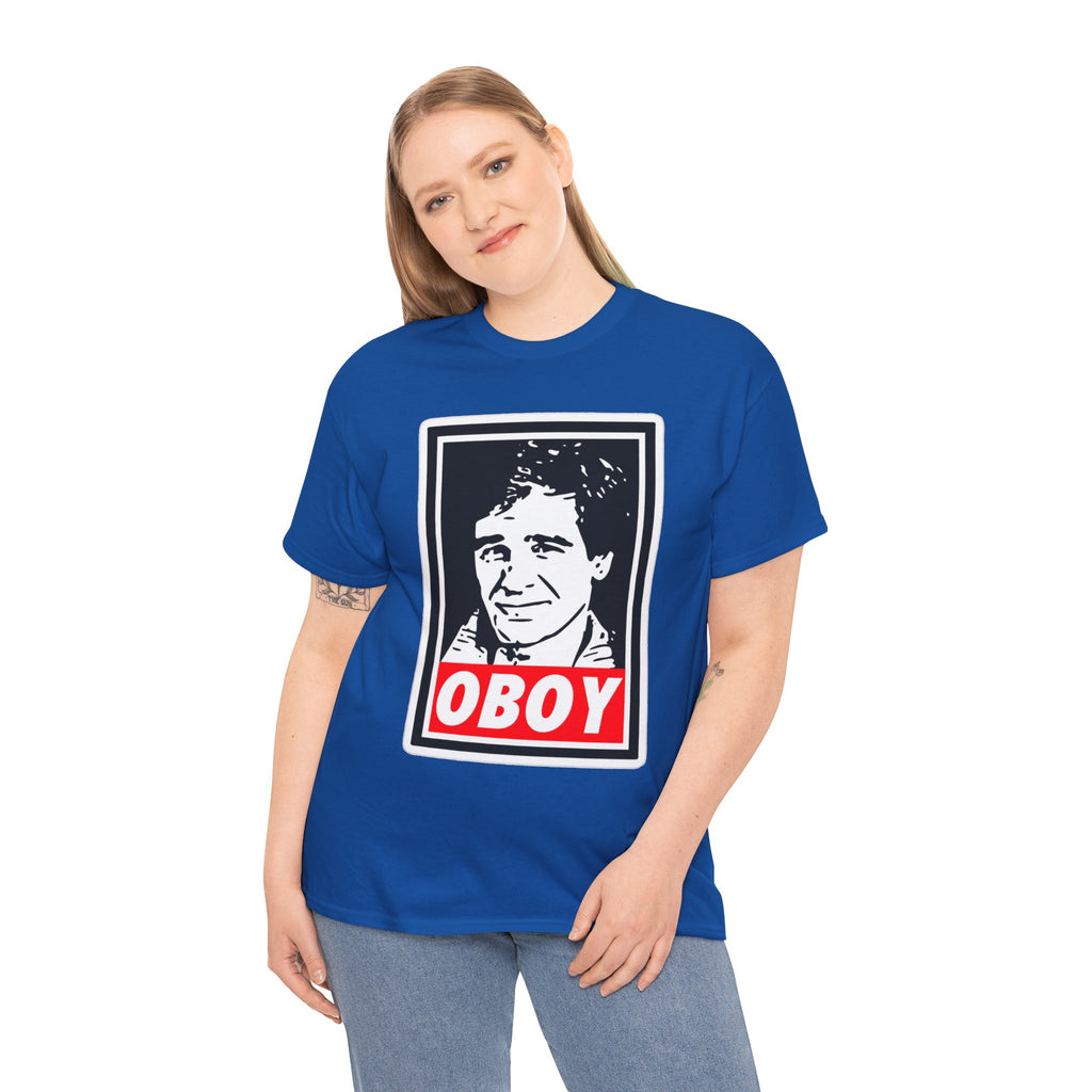 Oboy Quantum Leap Graphic Tee — Retro Pop Art Portrait T‑Shirt