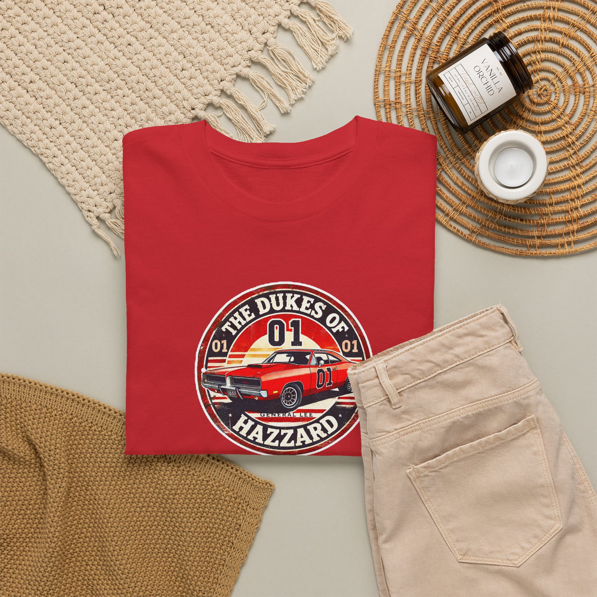 Dukes of Hazzard '01' Car Logo Cotton T-Shirt