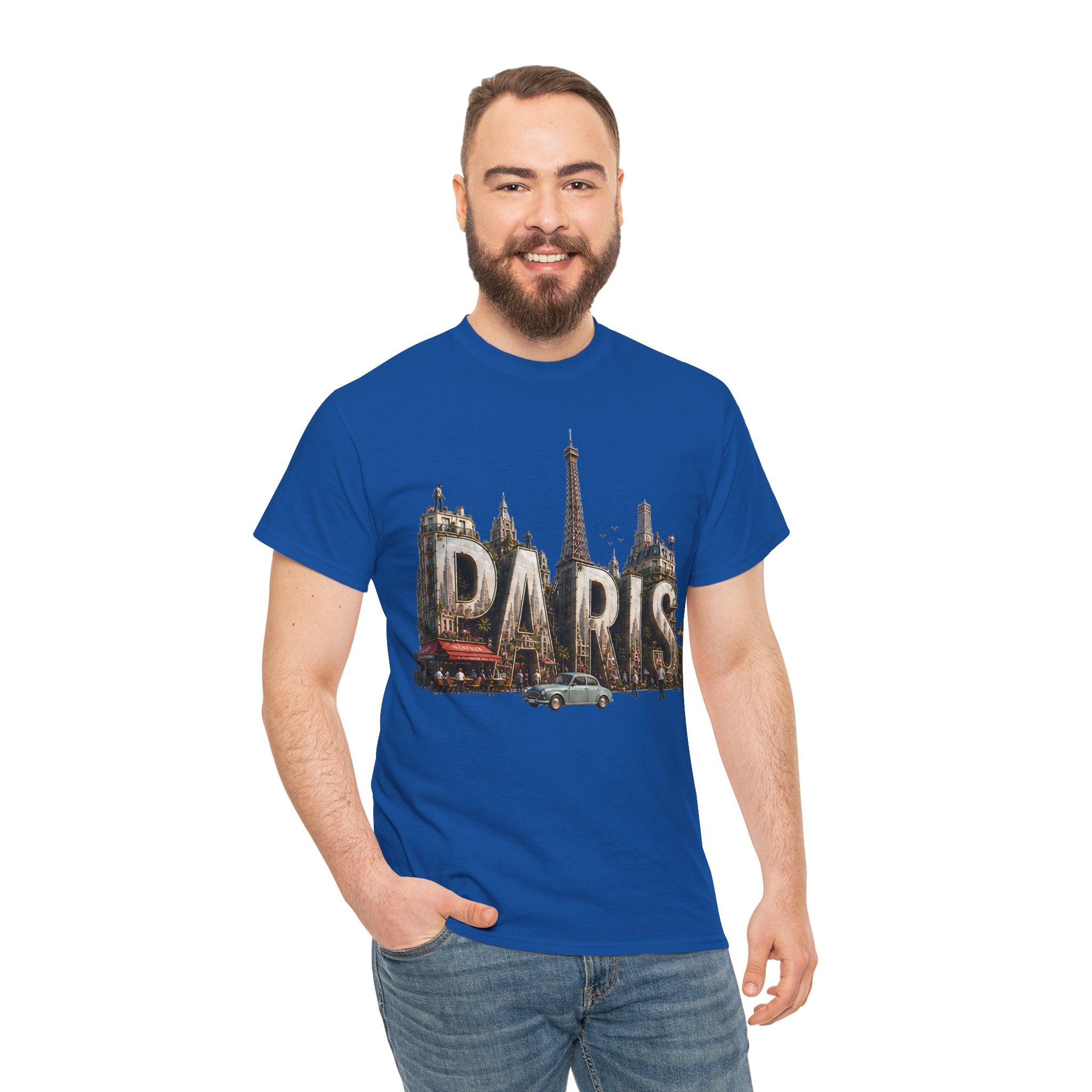 Paris Vintage Landmark T-Shirt — Eiffel Tower Retro Travel Tee