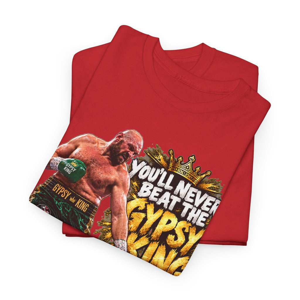 Boxing Graphic Tee – "You'll Never Beat the Gypsy King" Fight Shirt