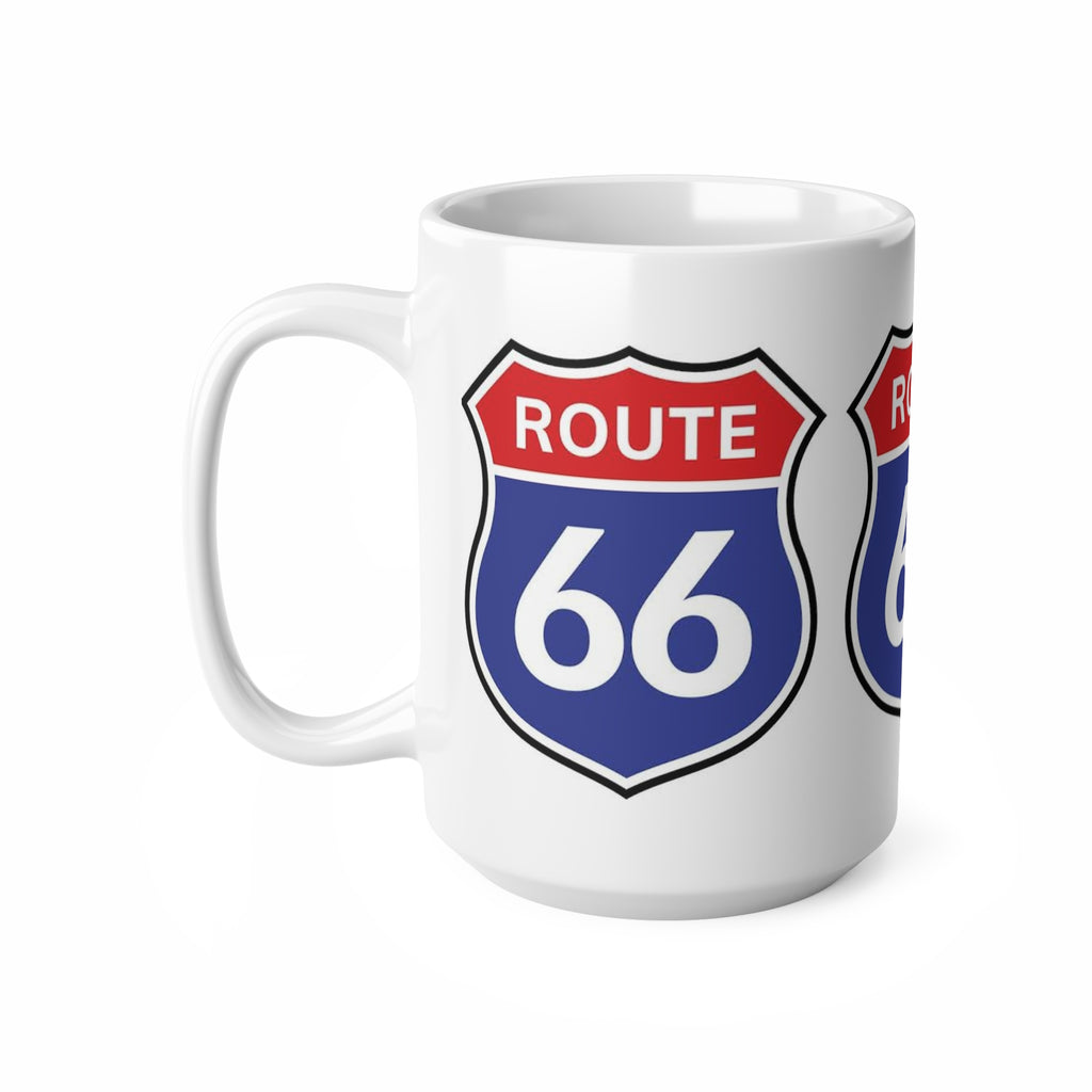 Route 66 Ceramic Coffee Mug — Retro Road Trip 11oz & 15oz