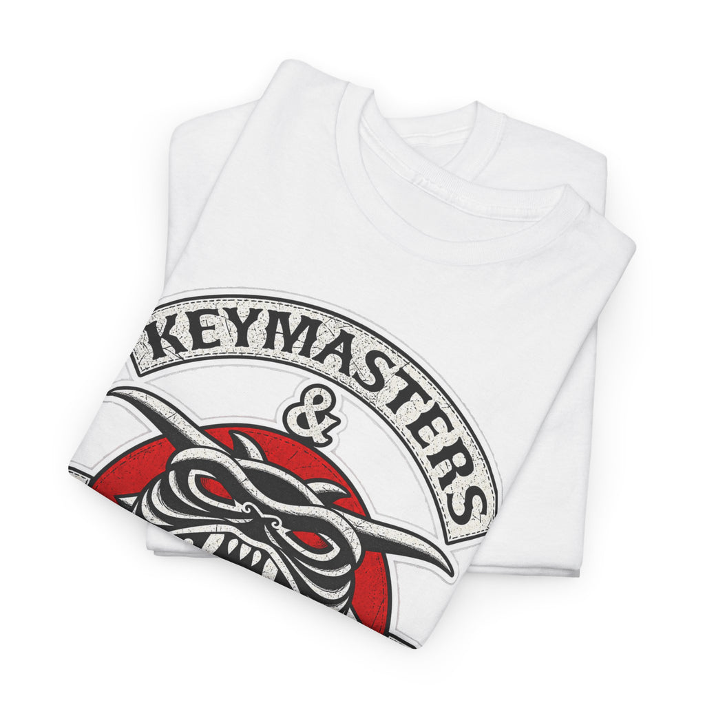 Keymasters & Gatekeepers Tee — Retro Demon Key Emblem Shirt (Since 1984)