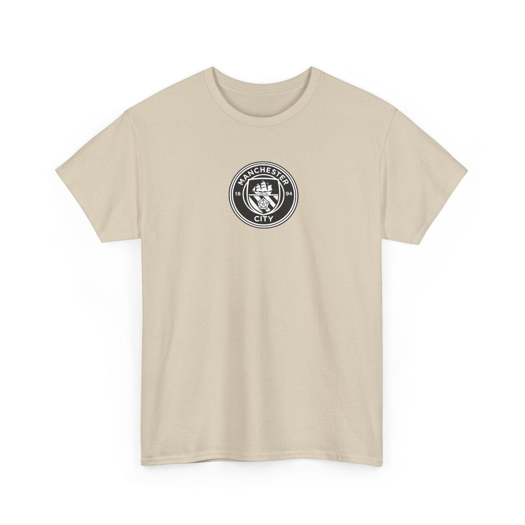 Man City Unofficial T-Shirt — Vintage Crest Logo Tee (Small Chest Emblem)