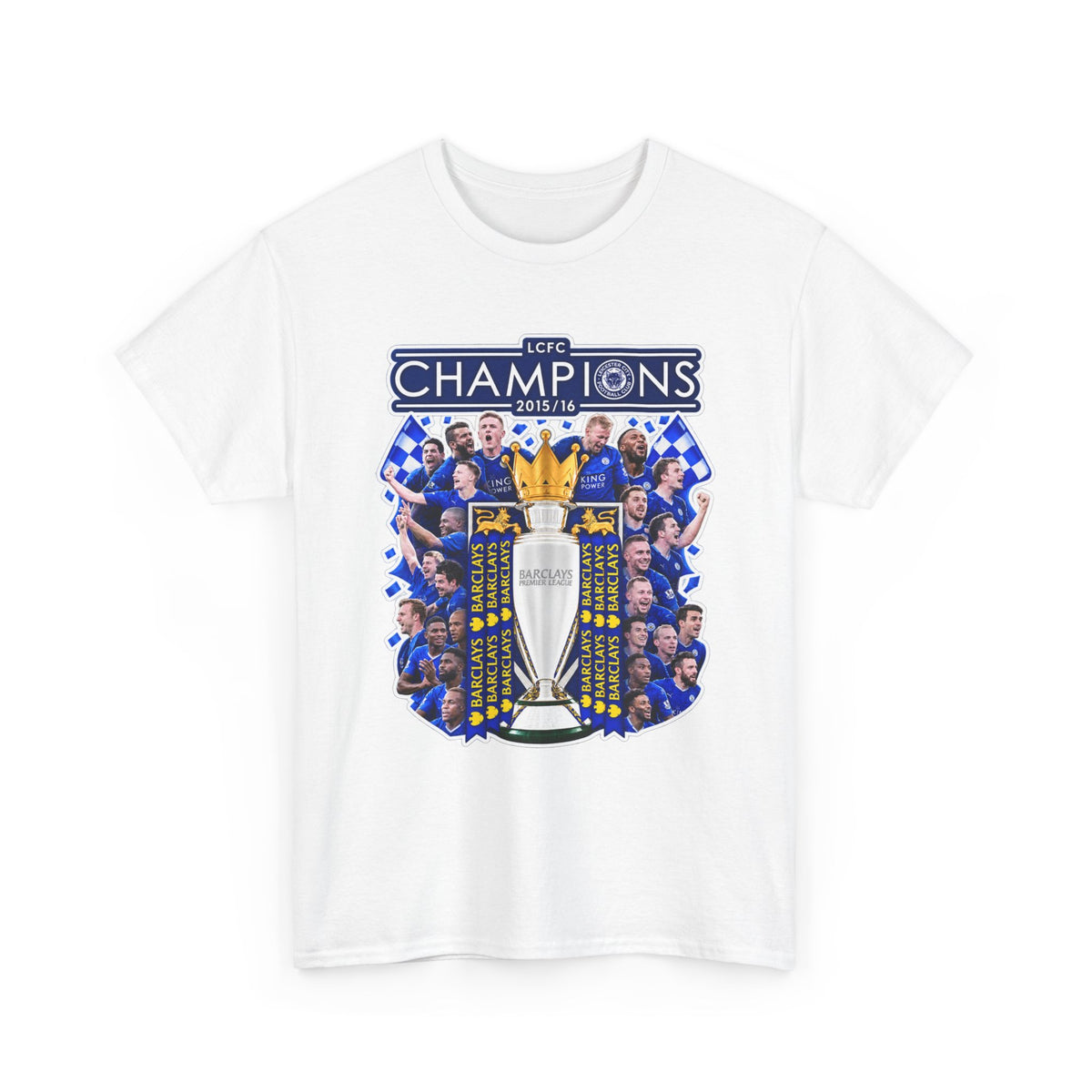 Leicester City 2015/2016 Champions Trophy Soccer T-Shirt — Team Victory Graphic Tee