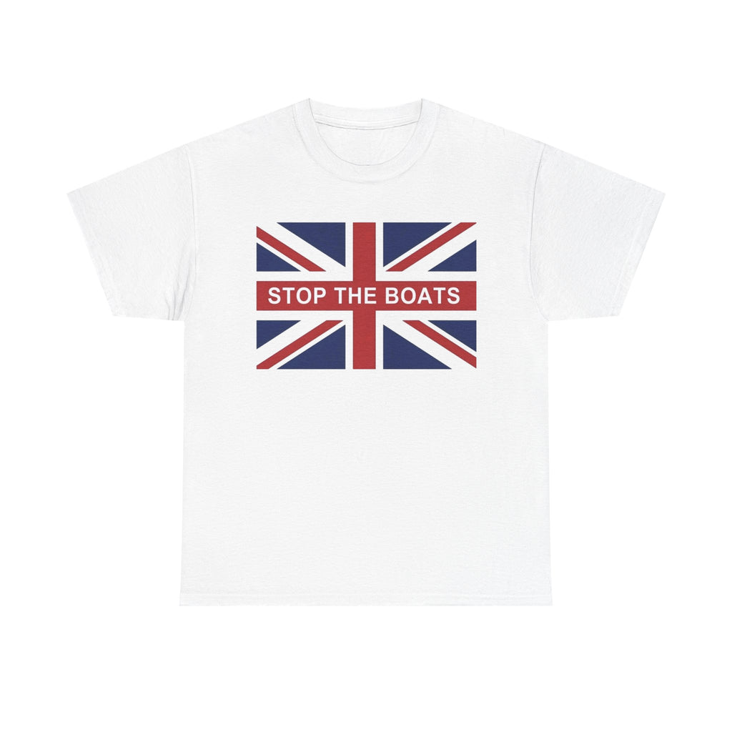 Union Jack "Stop The Boats" Political Statement Tee / T-Shirt