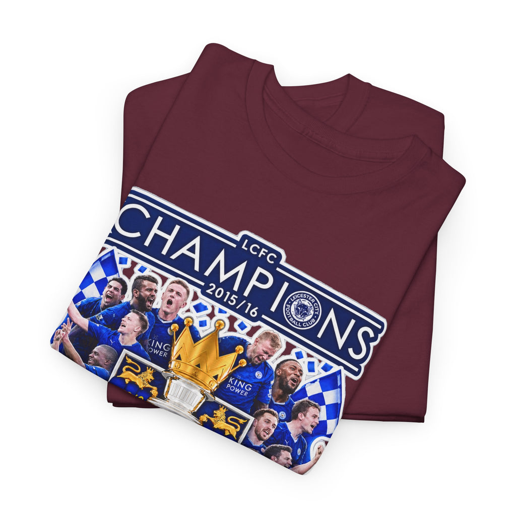 Leicester City 2015/2016 Champions Trophy Soccer T-Shirt — Team Victory Graphic Tee