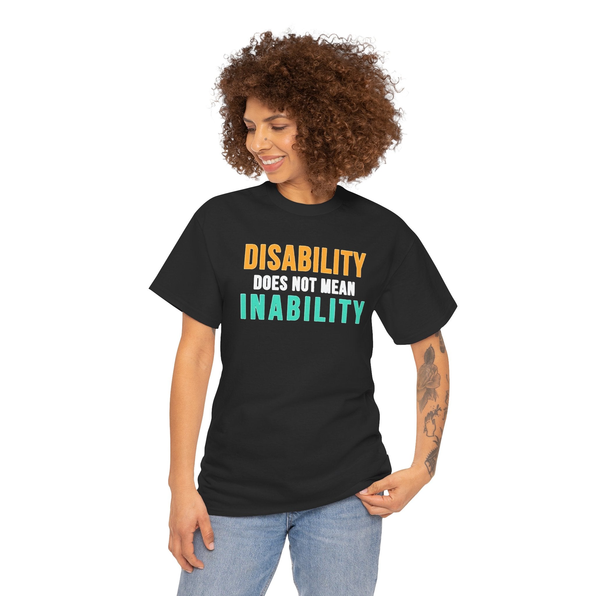 Disability Does Not Mean Inability T-Shirt — Inspirational Disability Awareness Tee