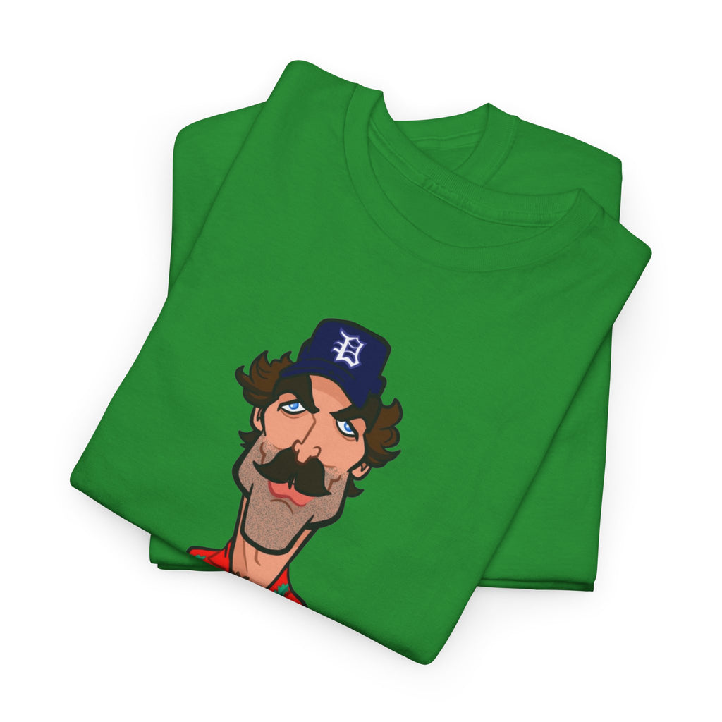 Magnum PI Retro Caricature T-Shirt — Retro Mustache Hat Portrait Tee