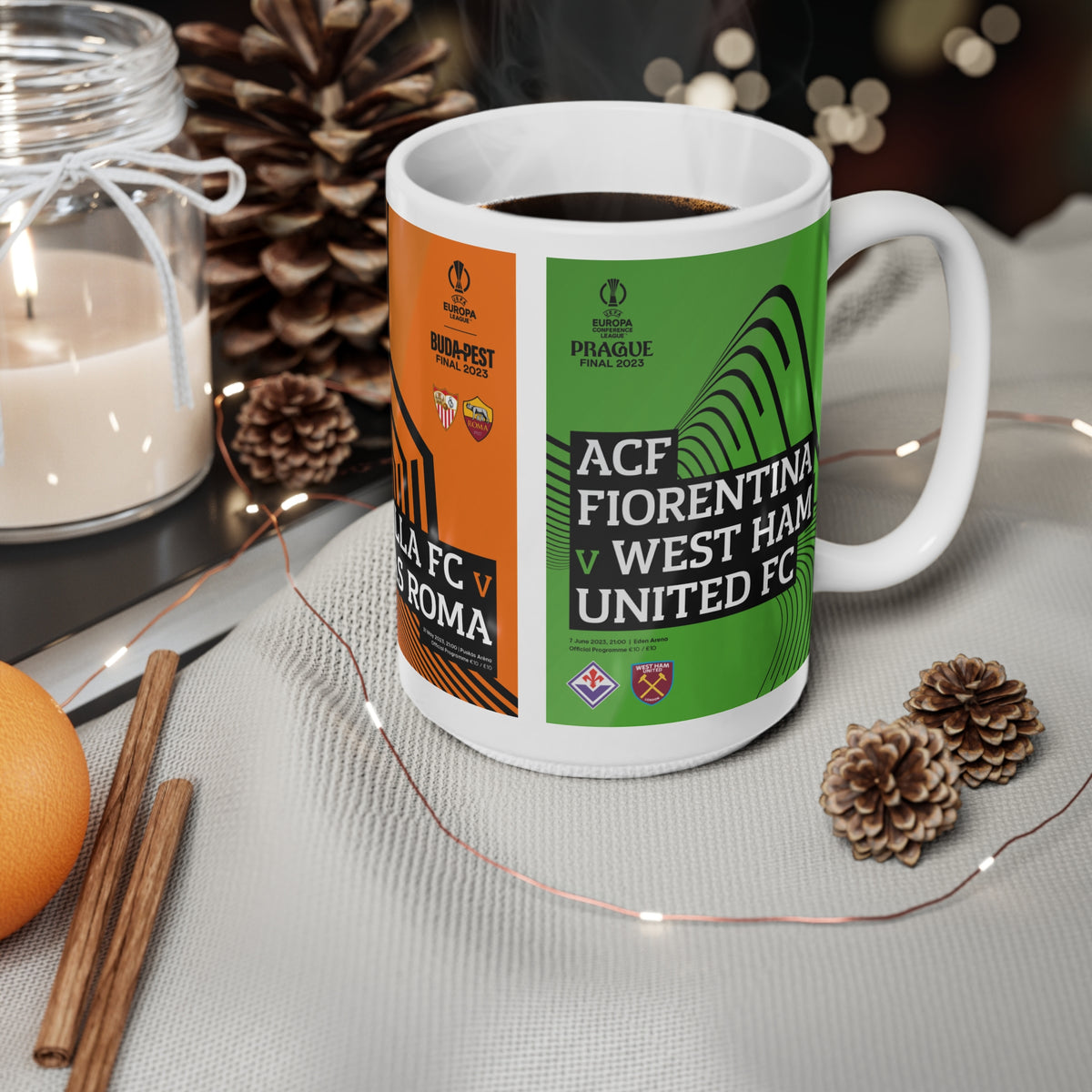 2023 UEFA Finals Programme Covers Inspired Ceramic Coffee Mug 11oz/15oz