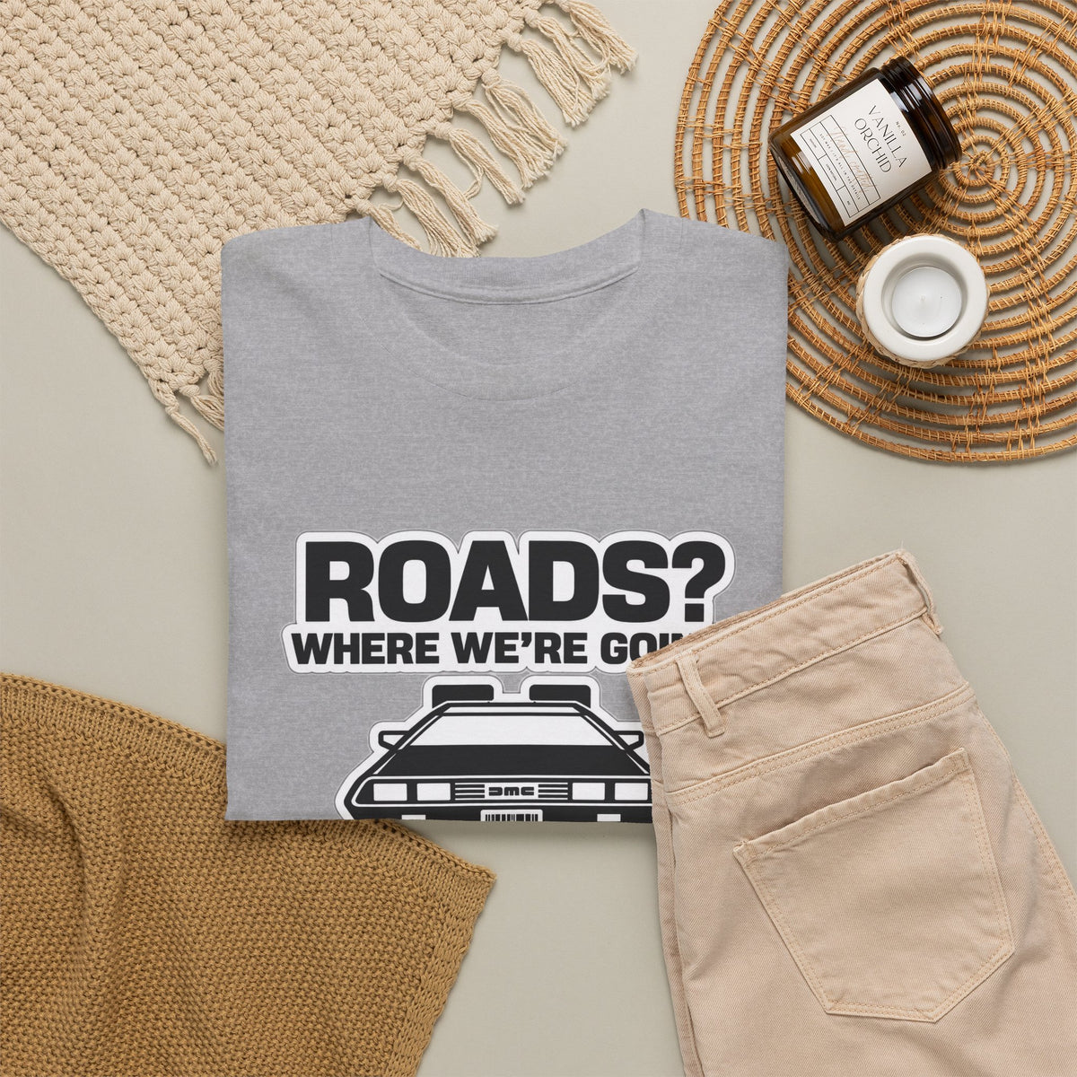 Roads? Where We’re Going We Don’t Need Roads Cotton T-Shirt