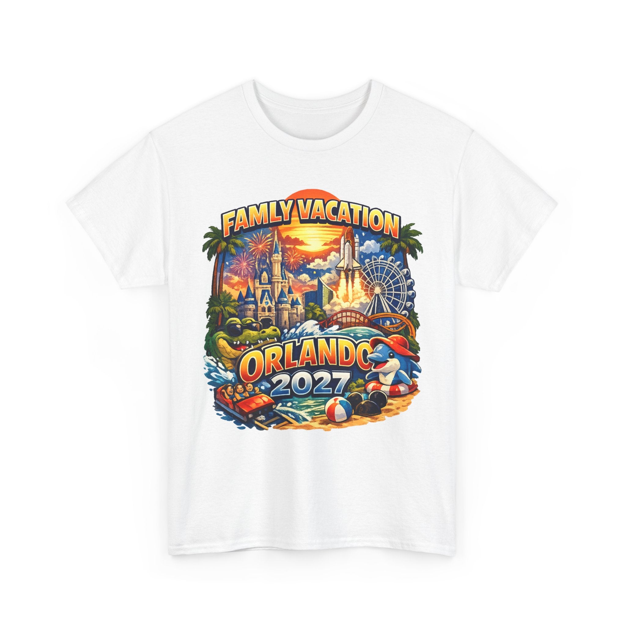 Family Vacation Orlando 2027 T-Shirt — Vintage Theme Park Souvenir Tee