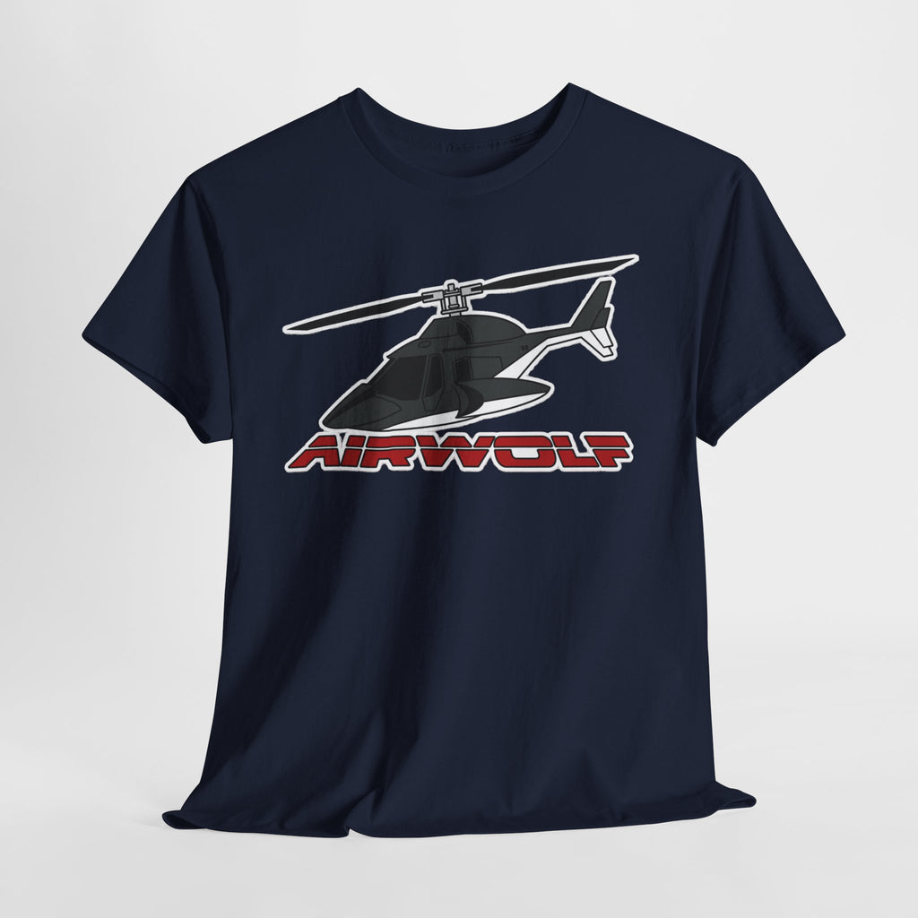 Helicopter Airwolf Tee — Retro Airwolf Logo Graphic T‑Shirt
